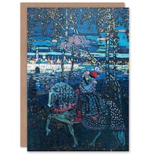Wassily Kandinsky Art Card Riding Couple in Russian Cityscape