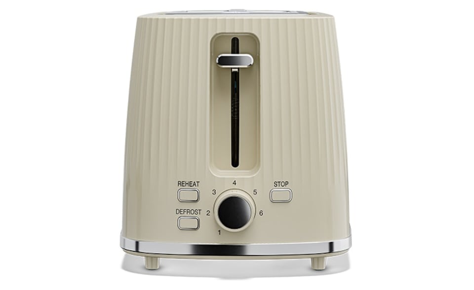 image 1 of Cello Textured Cream 2 slice Toaster | Cream | 2 Slice