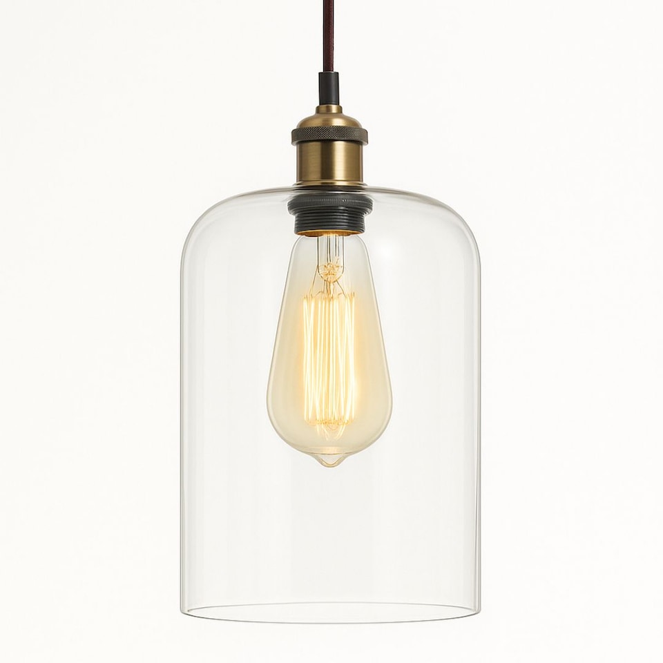 image 1 of CGC Lighting Marinda Clear Glass Cylinder Lampshade