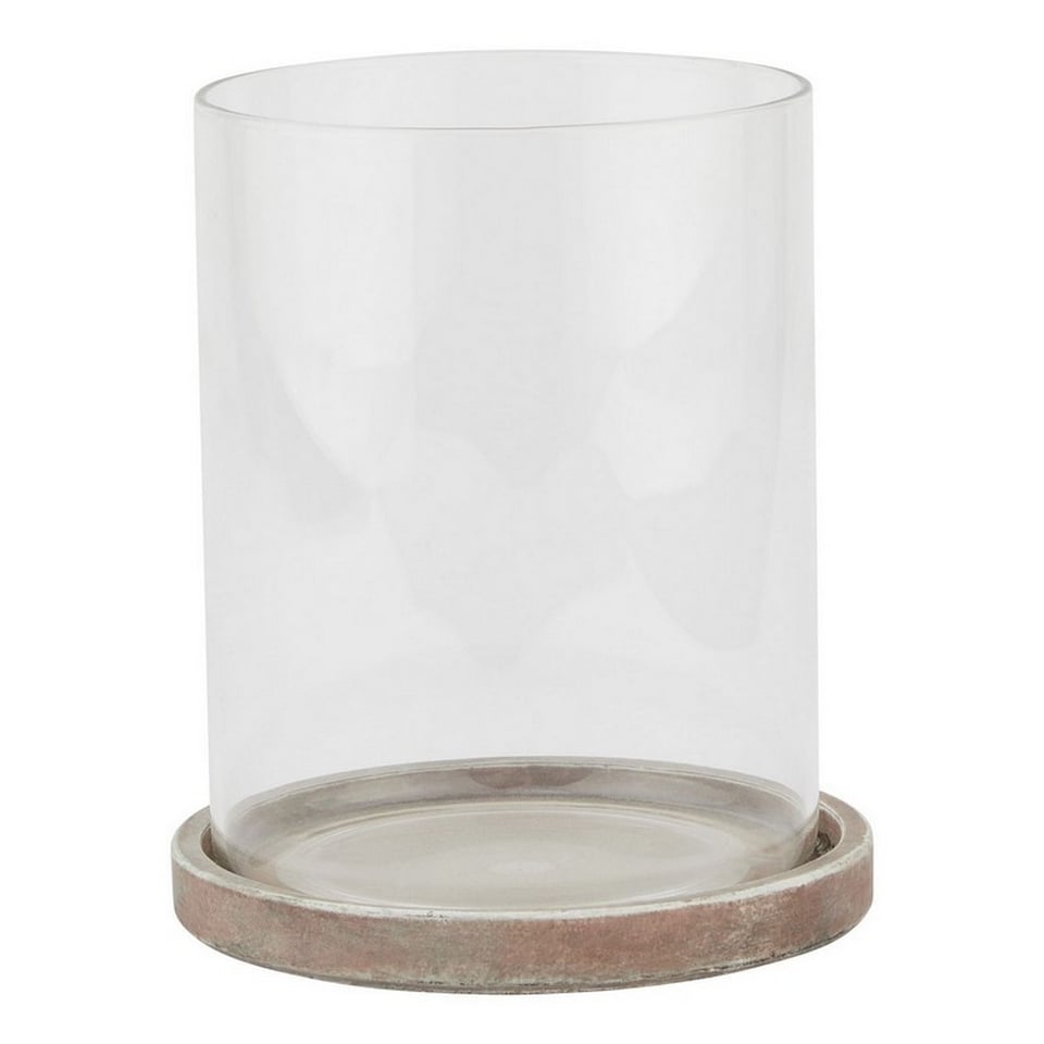 image 1 of Siena Large Hurricane Lantern - Ceramic - L18 x W18 x H21 cm - Brown
