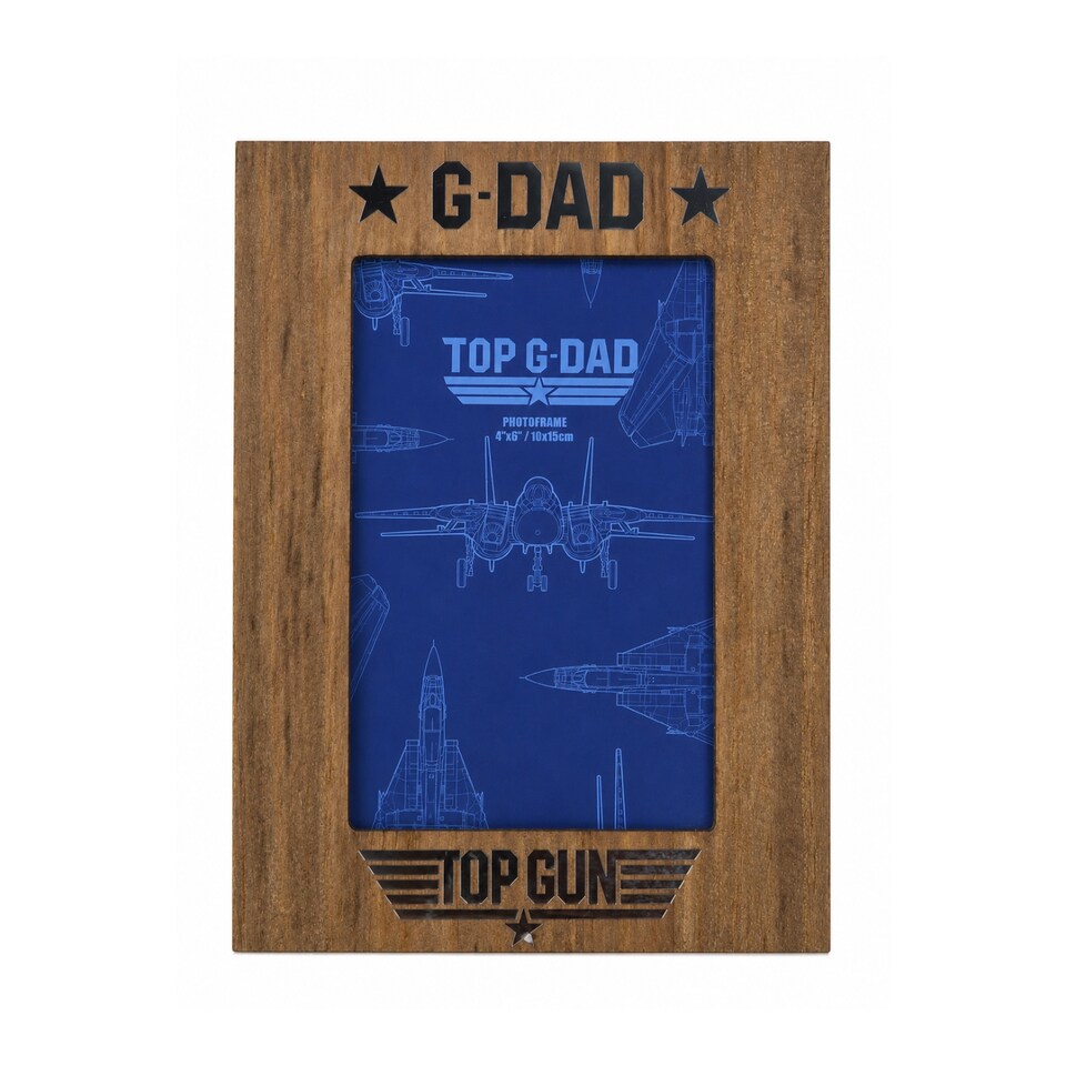 image 1 of Top Gun Top G-Dad Photo Frame Brown