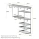 image 2 of COSTWAY Wall Mounted Hanging Storage Organizer Rack Hanging Rod Grey | One Size