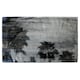 image 2 of silver and black palm (Bath Towel)