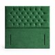 image 1 of Floorstanding Headboard Green Plush Chesterfield 4FT Small Double  54inch High