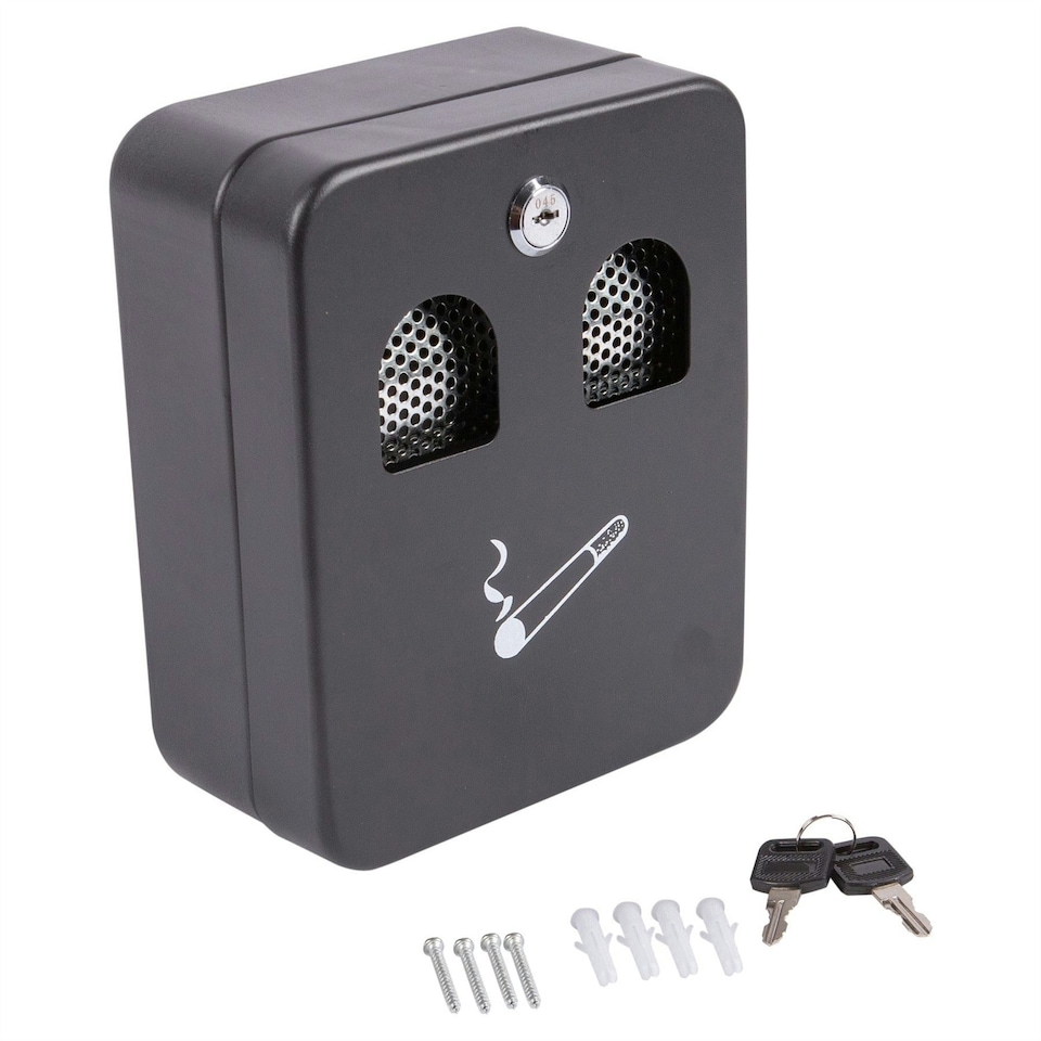 image 1 of Blackspur Steel Cigarette Bin - Black