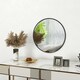 image 2 of HOMCOM Wall Mirror for Living Room Bedroom, 61 cm Circle Bathroom Mirror, Black