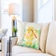 image 2 of Animal Watercolour Printed Cushion 43cm x 43cm Bunny | Grey | Grey