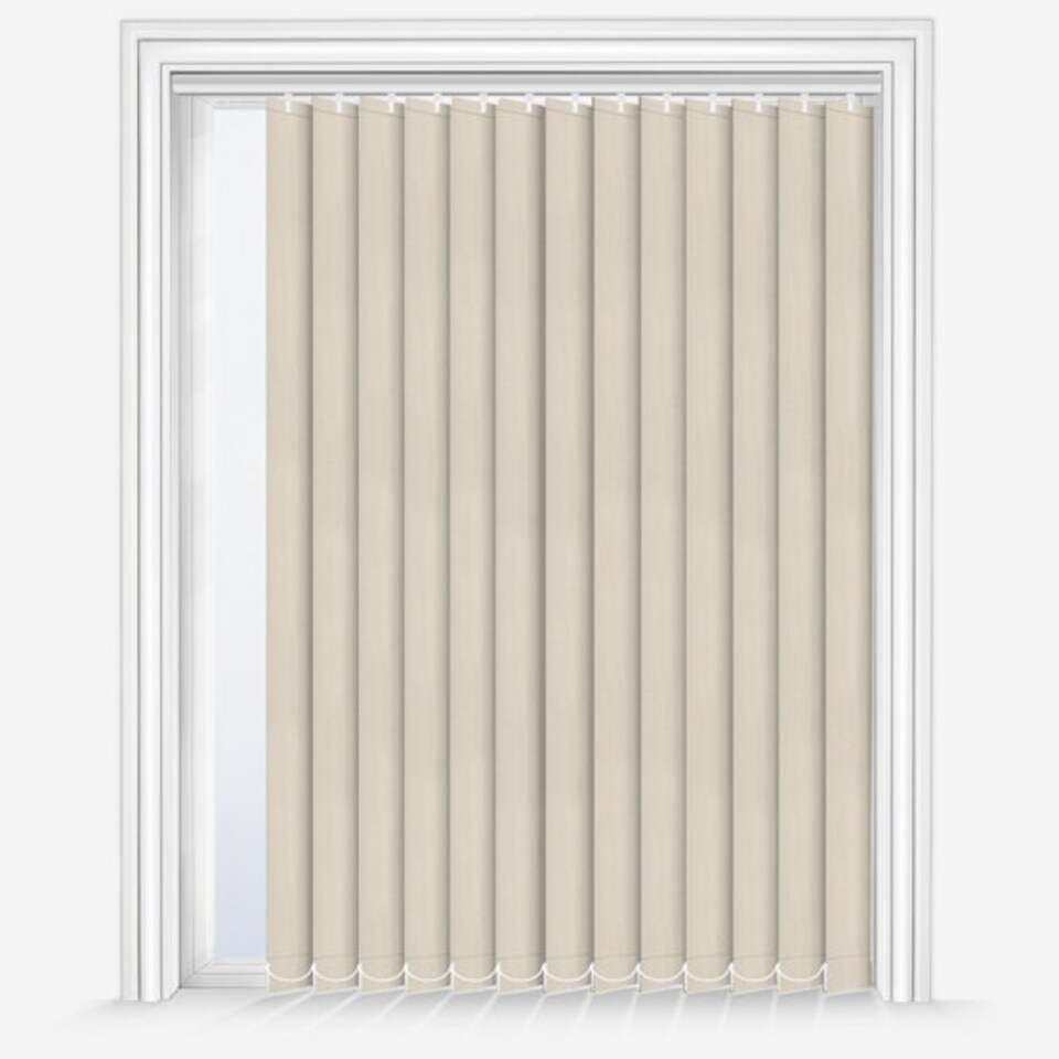 image 1 of 120cm Cream Dimout Vertical Blind 89mm Slats 140cm Drop | Cream | Cream