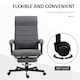 image 6 of Vinsetto Office Chair, Computer Desk Chair, Fabric Swivel Chair with Adjustable Height and Rolling Wheels for Home Office Work Study, Grey
