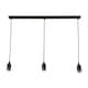 image 4 of ValueLights Shaw Diner Bar 3 Drop Matte Black Adjustable Pendant Ceiling Light | Black