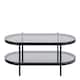 image 2 of Bayonne Oval Coffee Table with Smoked Glass Top
