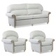 image 1 of Desser Samford Natural Wash 3 Seater Rattan Sofa Set in Pebble - Conservatory Sofa Suite