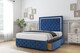 image 3 of Sloomy Sofia Gold Navy Plush Divan Bed With Mattress 4 Drawers With 26" Strutted Headboard & 12" Matching Footboard 5' King | Blue | Navy | King | 1