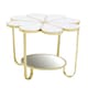 image 3 of Jodie White Top Petal Shape Table Gold