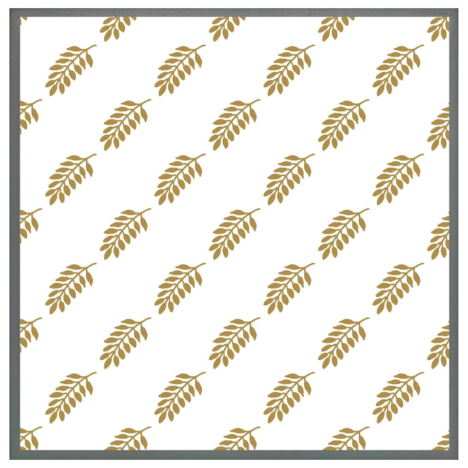 image 1 of Gold leaf pattern (Picture Frame) Brown | Oak | XS