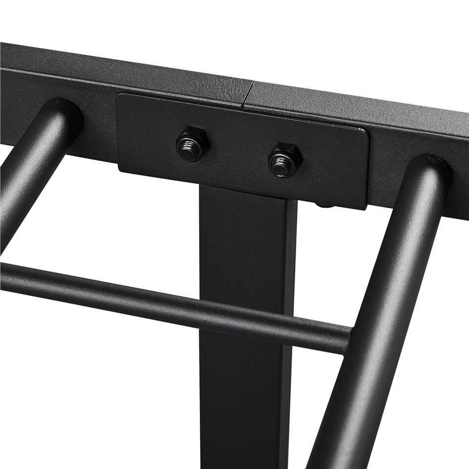 image 1 of Yaheetech 3ft Single Vintage Iron Platform Bed with High Headboard Black