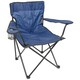 image 5 of Harbour Housewares Folding Canvas Camping Chairs - Matt Black/Navy - Pack of 2