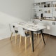image 8 of HOMCOM Dining Chairs Set of 4 w/ Curved Back, Steel Legs | Multi