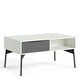 image 1 of Fur Coffee Table with 1 Drawer in Grey and White