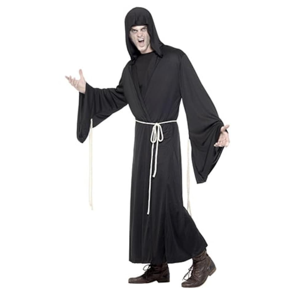image 1 of Grim Reaper Dropped Sleeves Fancy Dress Costume Unisex Adult Large
