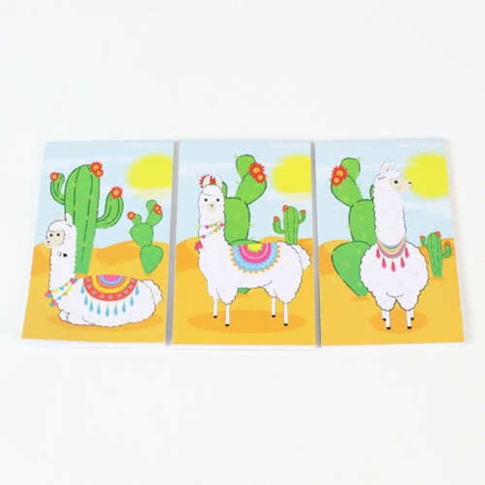 Assorted Llama Mini Notebook