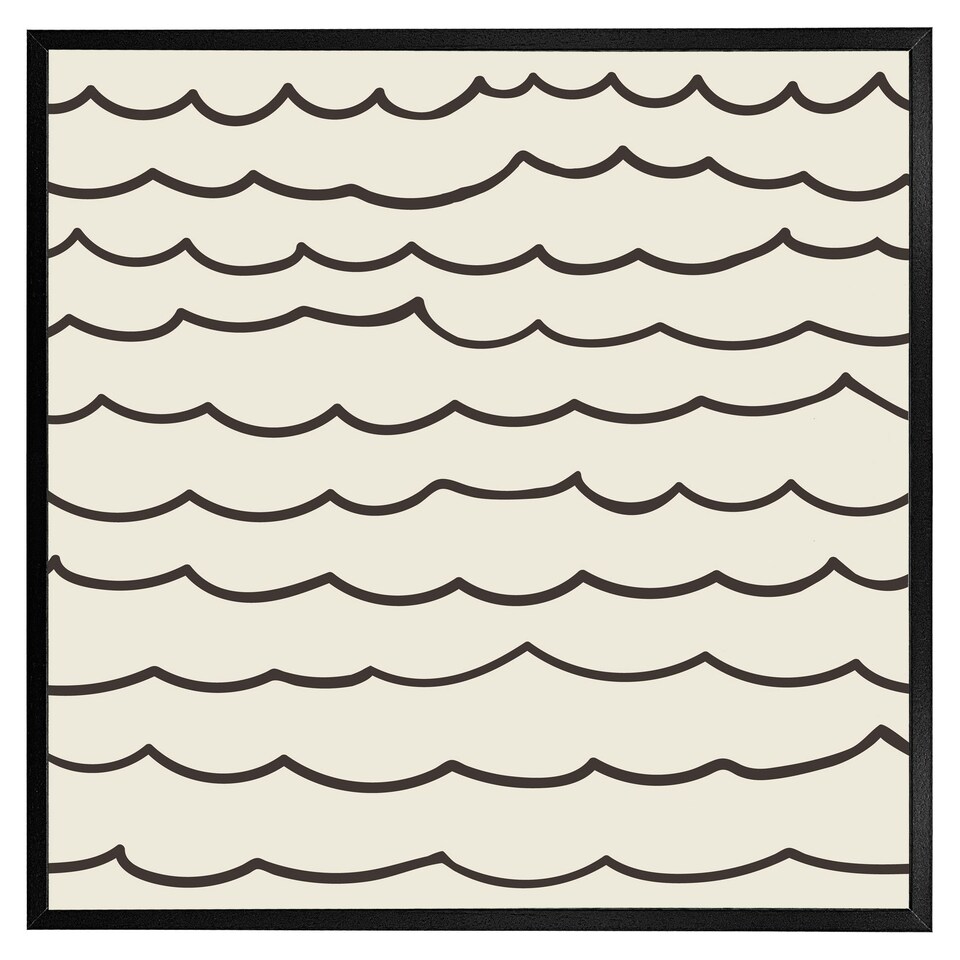 image 1 of Wave lines (Picutre Frame) Black | XL