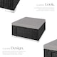 image 3 of Footstool Bitonto - durable, UV-resistant polyrattan chair, 53 x 53 x 26 cm | Black | black/grey | One Size | 1