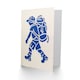 image 2 of Hiking Blue on White Camping Hike Backpacker Good Luck Card