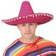 image 7 of Pink Mexican Sombrero – Fancy Dress Fiesta Hat with Pom-Pom Trim Pink | 6