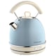image 3 of Ariete ARPK18 Vintage Retro Dome Kettle, Toaster & Espresso Coffee Machine Set, Blue