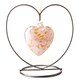 image 2 of Amelia Art Glass Hanging Friendship Birthstone Heart Ornament April