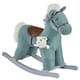 image 1 of HOMCOM Kids Plush Ride-On Rocking Horse Toy Rocker with Plush Toy Realistic Sounds for Child 18-36 Months Blue