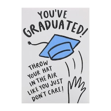 Graduation/Congratulations Card for Him/Her/Friend | Throw Your Hat In The Air Design