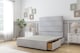 image 4 of Sloomy Texas Silver Naples Divan Bed Base 2 Drawers Same Side With 54 Inch Floor Standing Headboard | Silver | Silver | Super King | 1