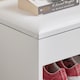 image 10 of SoBuy 2-Tier Shoe Storage Bench with Folding Padded Seat, White, 23.6x11.8x17.3 in, 13 kg - FSR25-W