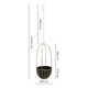 image 6 of Indoor Tall Kensington Hanging Planter Bronze