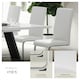 image 4 of Dining Chairs - cantilevered, high backrest, flat steel frame - Set of 2 White