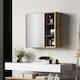 image 2 of HOMCOM Bathroom Cabinet Wall Mounted Mirror Storage with Shelves Natural 