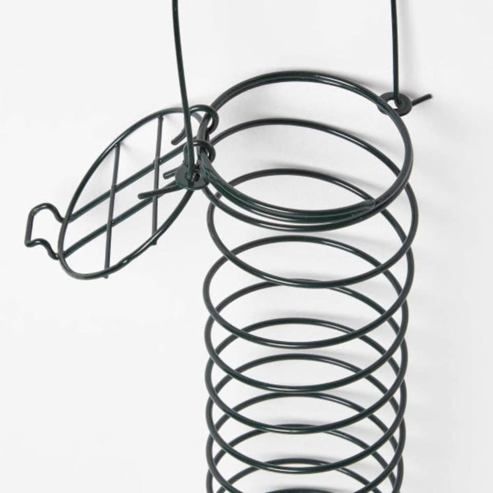 image 1 of Homescapes Metal Hanging Bird Feeder with Bird Decoration, Wren