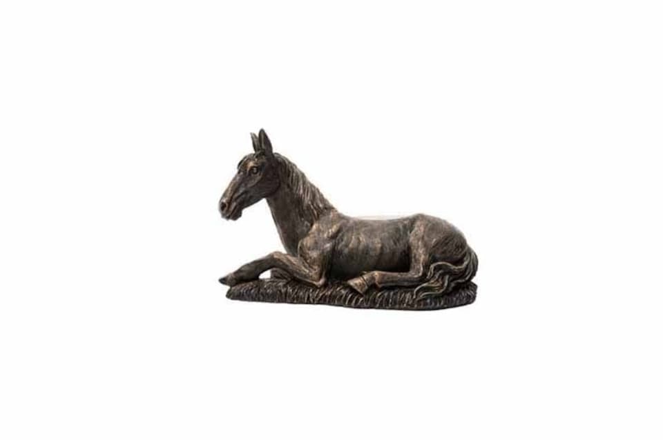 image 1 of Horse Laying Plant Pot Feet - Set of 3 | Grey