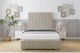 image 1 of Sloomy Langston Cream Plush Deep-Sided Bed Frame With 50" Upholstered Headboard 5' King