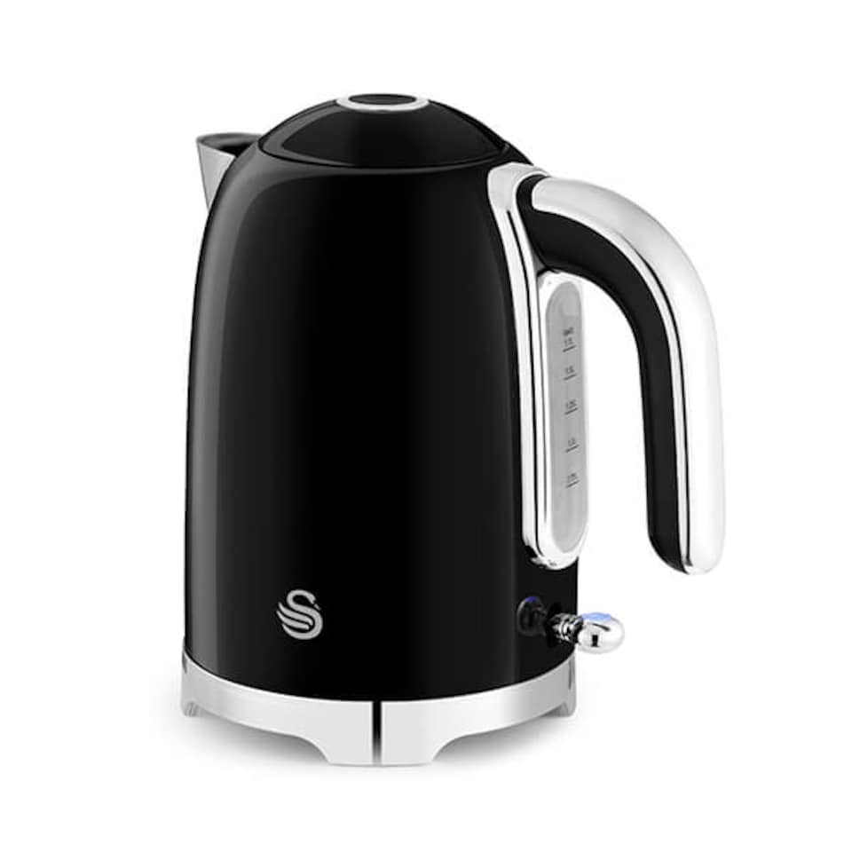 image 1 of Swan Solace Black Kettle & 2 Slot Toaster Set