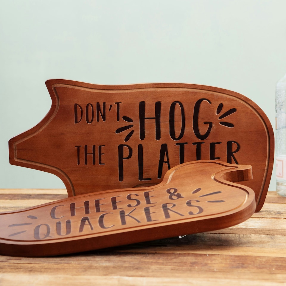 image 1 of Wooden Charcuterie Board - Hog the Platter
