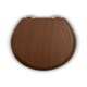 image 1 of Interiors by Premier  Dark Oak Toilet Seat, Rich Veneer Woodgrain Finish Toilet Lid, Solid MDF Toilet Cover, Round Toilet Seat