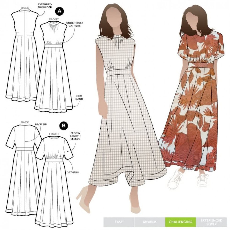 image 1 of Style Arc Trinnie Dress Paper Sewing Pattern – Women’s Dress, UK Sizes 18–30, Advanced