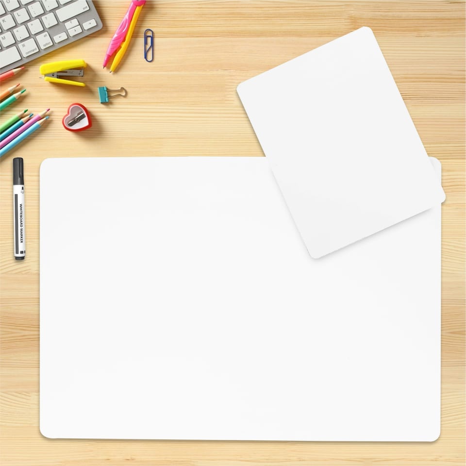 image 1 of Pack of 12 A4 Whiteboards Dry Wipe Boards