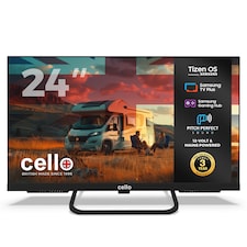 Cello 24 inch Smart Samsung Plus 12-Volt Traveller TV with Pitch Perfect Speakers | Black | Black | 24" | 1