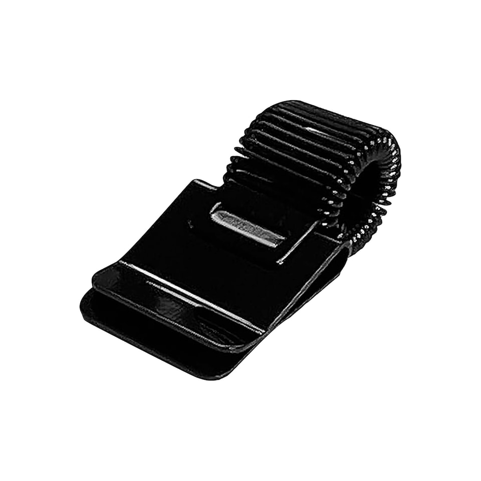 image 1 of Black Metal Pen Holder Clip for Notebooks and Clipboards
