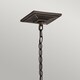 image 2 of South Hope 1 Light Small Outdoor Ceiling Chain Lantern Bronze IP44, E14