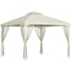 image 6 of Outsunny 3 x 3 m Metal Gazebo Garden Outdoor 2-Tier Roof Marquee Party White